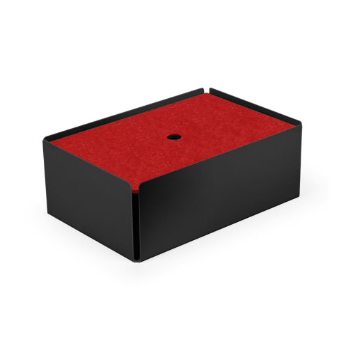 CHARGE-BOX schwarz Filz rot