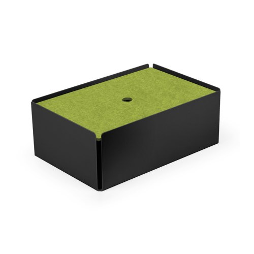 CHARGE-BOX schwarz Filz grün