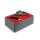 CHARGE-BOX gris petit-gris feutre rouge