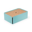 CHARGE-BOX pastel turquoise cork