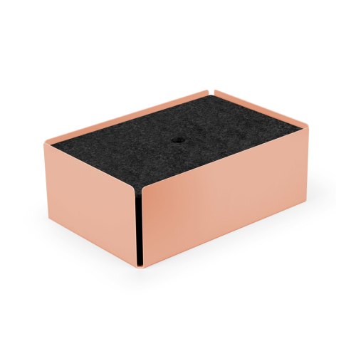 CHARGE-BOX beigerot Filz schwarz