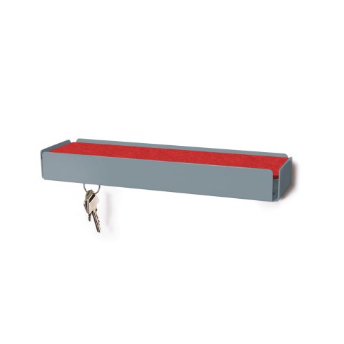 KEY-BOX gris-petit gris feutre rouge