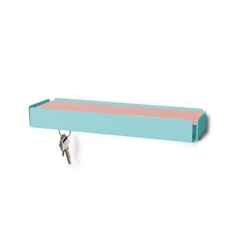 KEY-BOX pastel turquoise leather rose