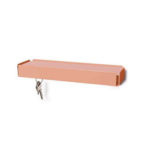 KEY-BOX beigerot Lederauflage rosé