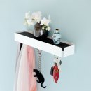 KEY-BOX beige red leather rose