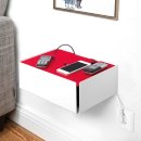 CHARGE-BOX beige red leather copper