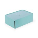 CHARGE-BOX turquoise pastel cuir bleu clair