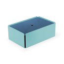 CHARGE-BOX pastel turquoise leather smoke blue