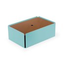 CHARGE-BOX turquoise pastel cuir cuivre