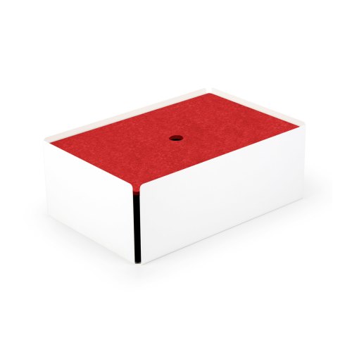 CHARGE-BOX weiß Filz rot