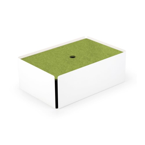 CHARGE-BOX blanc feutre vert